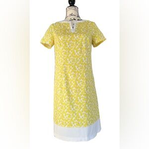 Basler.Lemon Print Top with Keyhole Neckline